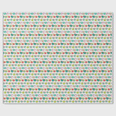 Papier Cadeau Motif de pomme mignon (Plat)