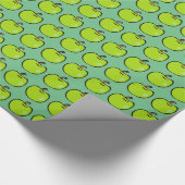 Papier Cadeau Motif de pomme vert de dessin (Coin)