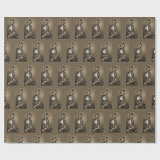 Papier Cadeau Motif de portrait assis d'Oceline Ocelot Look