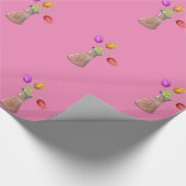 Papier Cadeau Motif de pots de fleurs (Coin)