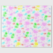 Papier Cadeau motif de printemps coloré (Plat)