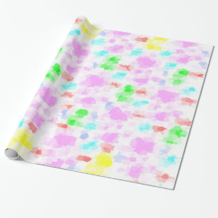 Papier Cadeau motif de printemps coloré