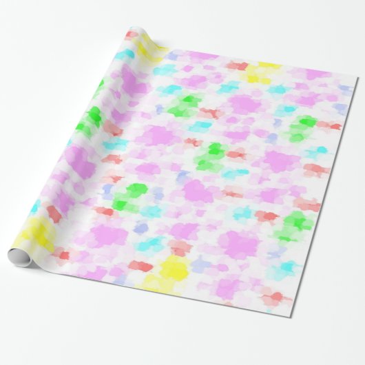 Papier Cadeau motif de printemps coloré (Déroulé)