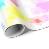 Papier Cadeau motif de printemps coloré (Coin rond)