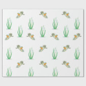 Papier Cadeau Motif de printemps Red Robin Birds et Snowdrops (Plat)