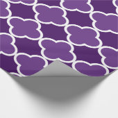 Papier Cadeau Motif de quatrefoil pourpre (Coin)