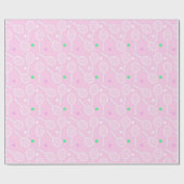 Papier Cadeau Motif de raquette de tennis rose (Plat)