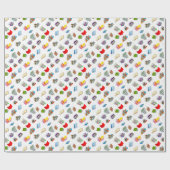 Papier Cadeau Motif de rat de bibliothèque (Plat)