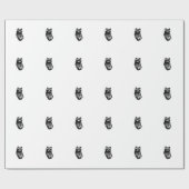 Papier Cadeau Motif de ratons laveurs (Plat)