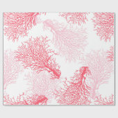 Papier Cadeau Motif de récif coralien (Plat)