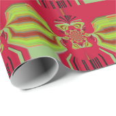 Papier Cadeau Motif de Red Hakuna Matata (Coin rond)