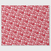 Papier Cadeau Motif de Red Hearts (Plat)