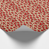 Papier Cadeau Motif de Red Hearts (Coin)
