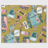 Papier Cadeau Motif de remise en forme pour filles (Plat)