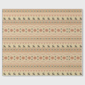 Papier Cadeau Motif de Renne pour Pull de Noël (Plat)