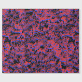 Papier Cadeau motif de répétition 3D Retro Squiggle (Plat)
