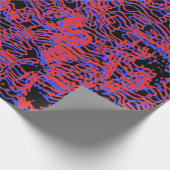 Papier Cadeau motif de répétition 3D Retro Squiggle (Coin)