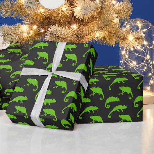 Papier Cadeau Motif de reptile exotique Chameleon (Vacances)