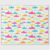 Papier Cadeau Motif de requins enfants (Plat)