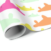 Papier Cadeau Motif de requins enfants (Coin rond)