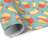 Papier Cadeau Motif de restauration rapide 3 (Coin rond)