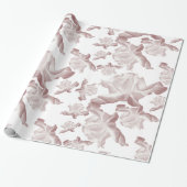 Papier Cadeau motif de roses (Déroulé)