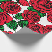 Papier Cadeau Motif de roses rouges (Coin)