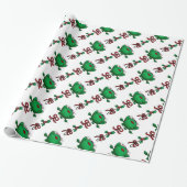 Papier Cadeau Motif de ruban de la grenouille de Noël (Déroulé)