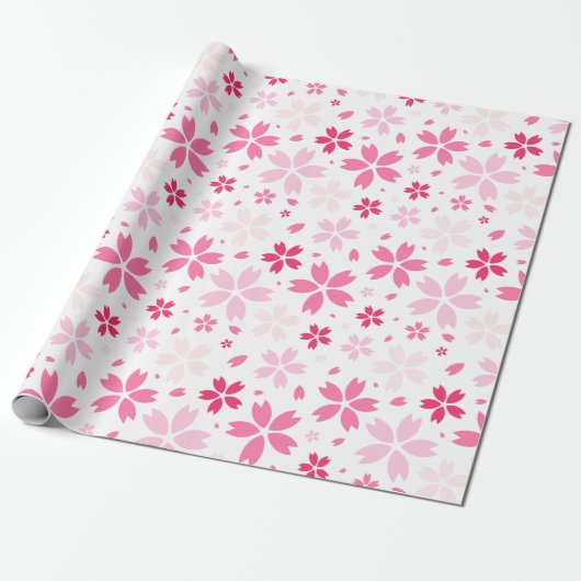 Papier Cadeau Motif de Sakura (Déroulé)