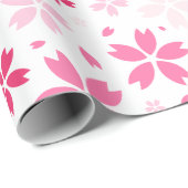 Papier Cadeau Motif de Sakura (Coin rond)