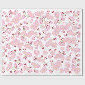 Papier Cadeau Motif de Sakura de rose de pleine floraison (Plat)