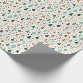 Papier Cadeau Motif de sapin de Noël Rétro minimal (Coin)