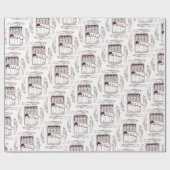 Papier Cadeau Motif de sardine (Plat)