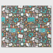 Papier Cadeau Motif de science / chimie (Plat)