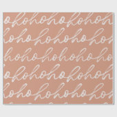 Papier Cadeau motif de script festif "Ho Ho Ho" (Plat)