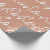 Papier Cadeau motif de script festif "Ho Ho Ho" (Coin)