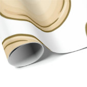 Papier Cadeau motif de semences citrouille (Coin rond)