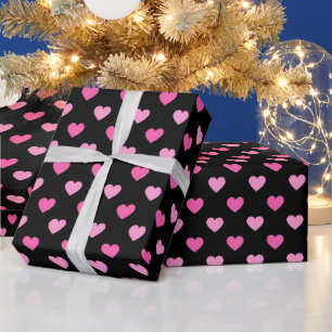 Papier Cadeau Motif de sensibilisation au cancer du sein Cœur ro