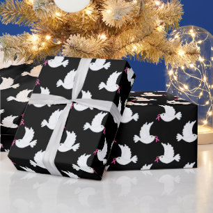 Papier Cadeau Motif de sensibilisation au cancer du sein White B