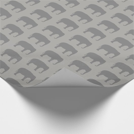 Papier Cadeau Motif de silhouettes d'éléphant asiatique (Coin)