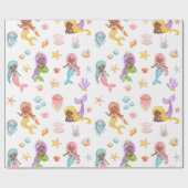 Papier Cadeau Motif de sirène (Plat)
