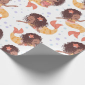 Papier Cadeau Motif de sirène afro-américain (Coin)
