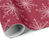 Papier Cadeau motif de snowflakes (Coin rond)