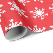 Papier Cadeau Motif de snowflakes (Coin rond)
