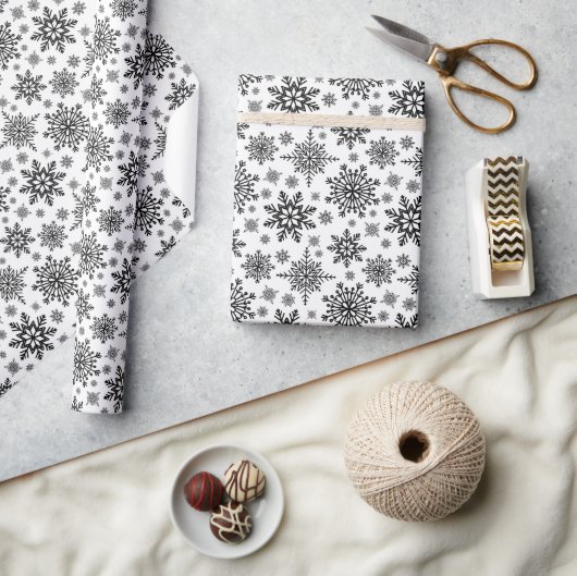 Papier Cadeau Motif de snowflakes (Artisanat)