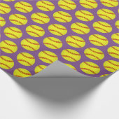 Papier Cadeau Motif de softball (Coin)