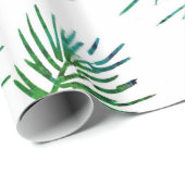 Papier Cadeau motif de soie 'Pine Branches' (Coin rond)