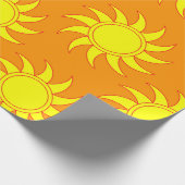 Papier Cadeau Motif de soleil impeccable. Doodle tiré à la main (Coin)