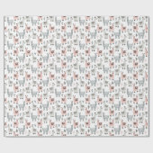Papier Cadeau Motif de sourire de lamas (Plat)