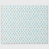 Papier Cadeau Motif de sports d'hiver (Plat)